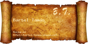 Bartel Tamás névjegykártya